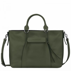 Longchamp 3D L Håndveske Dame Khaki Norge | 10198HCV292