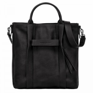 Longchamp 3D L Tote Veske Dame Svarte Norge | 20052HCV001