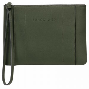 Longchamp 3D Pouches Dame Khaki Norge | 30032HCV292