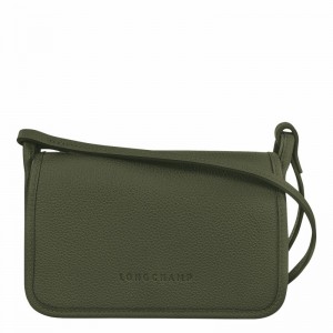 Longchamp Le FOULONNÉ XS Clutch Dame Khaki Norge | 10133021892