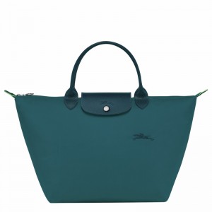 Longchamp Le Pliage Green M Håndveske Dame Påfugl Norge | L1623919P89