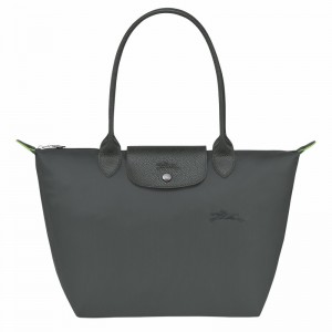 Longchamp Le Pliage Green M Tote Veske Dame Dyp Grå Norge | L2605919P66