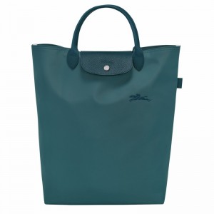 Longchamp Le Pliage Green M Tote Veske Dame Påfugl Norge | 10168919P89