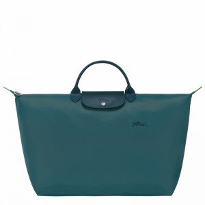 Longchamp Le Pliage Green S Reiseveske Dame Påfugl Norge | L1624919P89