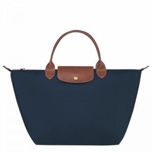 Longchamp Le Pliage Original M Håndveske Dame Marineblå Norge | L1623089P68