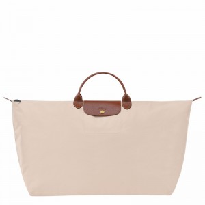 Longchamp Le Pliage Original M Reiseveske Herre Hvite Norge | L1625089P71-