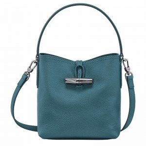 Longchamp Le Roseau Essential XS Bøtteposer Dame Påfugl Norge | 10159968P89