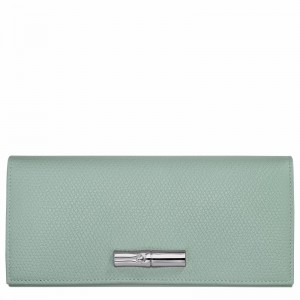 Longchamp Le Roseau Flap Lommebok Dame Celadon Norge | L3044HFP282