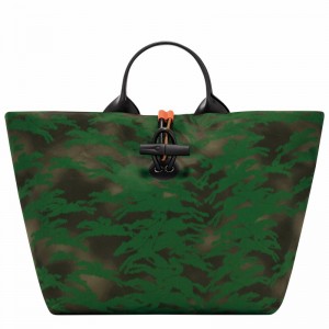 Longchamp Le Roseau L Håndveske Dame Khaki Norge | 10274HFM292