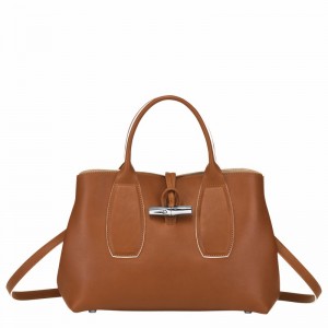 Longchamp Le Roseau M Håndveske Dame Brune Norge | 10058HQS504