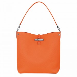 Longchamp Le Roseau M Skulderveske Dame Oransje Norge | 10281HFP017