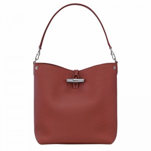 Longchamp Le Roseau M Skulderveske Dame Brune Norge | 10281HFP404