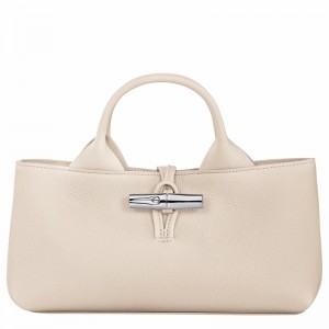 Longchamp Le Roseau S Håndveske Dame Hvite Norge | 10280HFP555