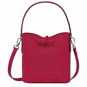 Longchamp Le Roseau XS Bøtteposer Dame Fuchsia Norge | 10159HECJ13