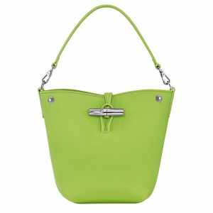 Longchamp Le Roseau XS Bøtteposer Dame Grønn Norge | 10279HFP355