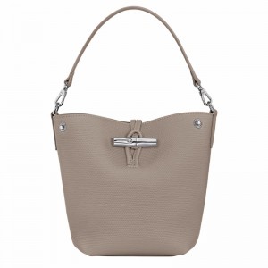 Longchamp Le Roseau XS Bøtteposer Dame Grå Norge | 10279HFP266