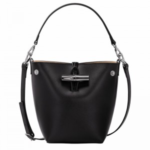 Longchamp Le Roseau XS Bøtteposer Dame Svarte Norge | 10229HCL001