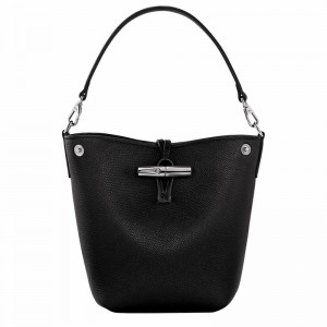 Longchamp Le Roseau XS Bøtteposer Dame Svarte Norge | 10279HFP001