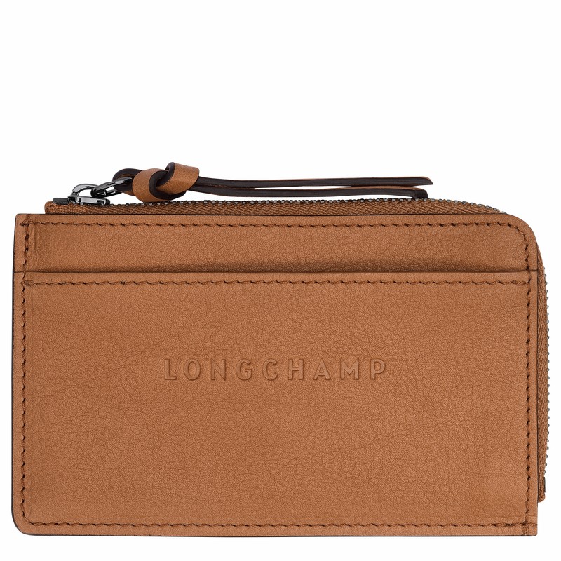 Longchamp 3D Kortholder Dame Beige Norge | 30034HCV016