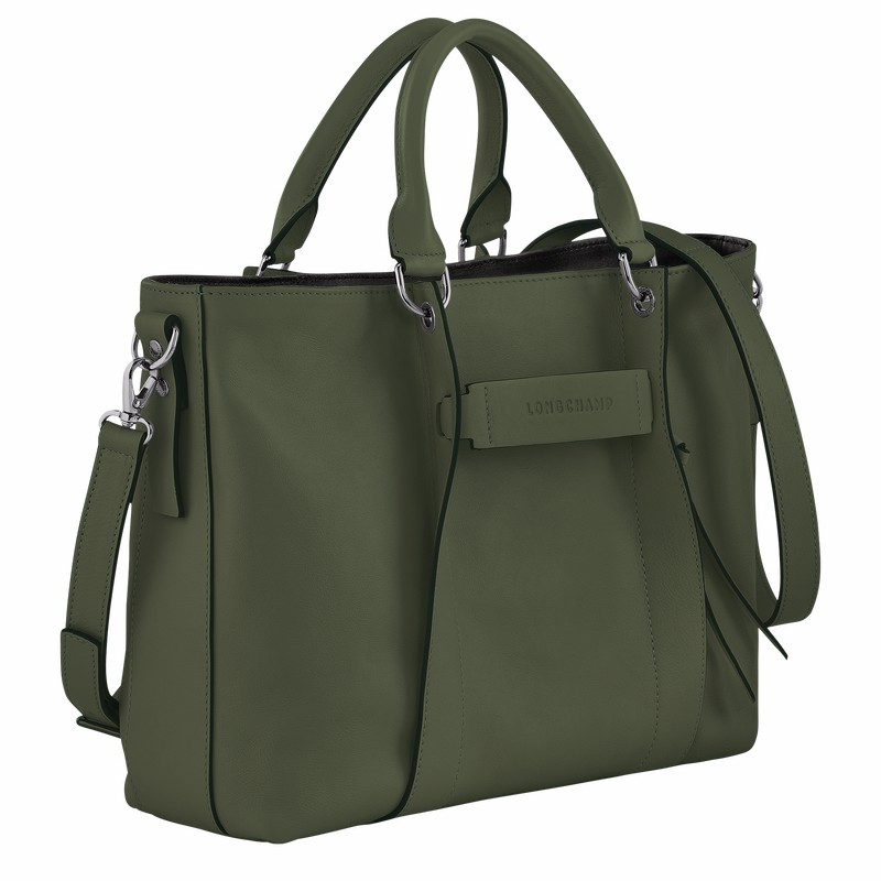 Longchamp 3D L Håndveske Dame Khaki Norge | 10198HCV292