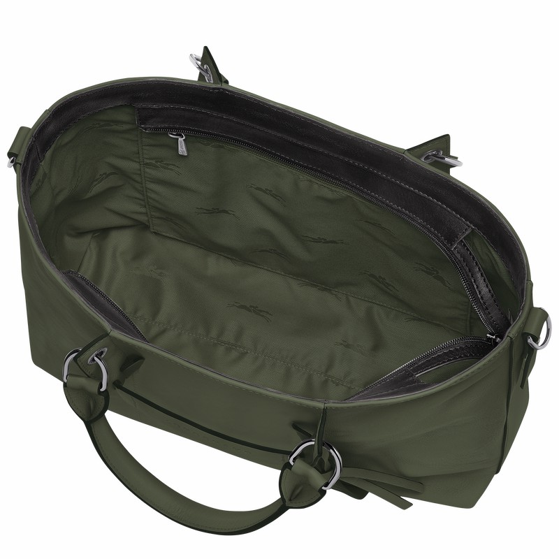 Longchamp 3D L Håndveske Dame Khaki Norge | 10198HCV292