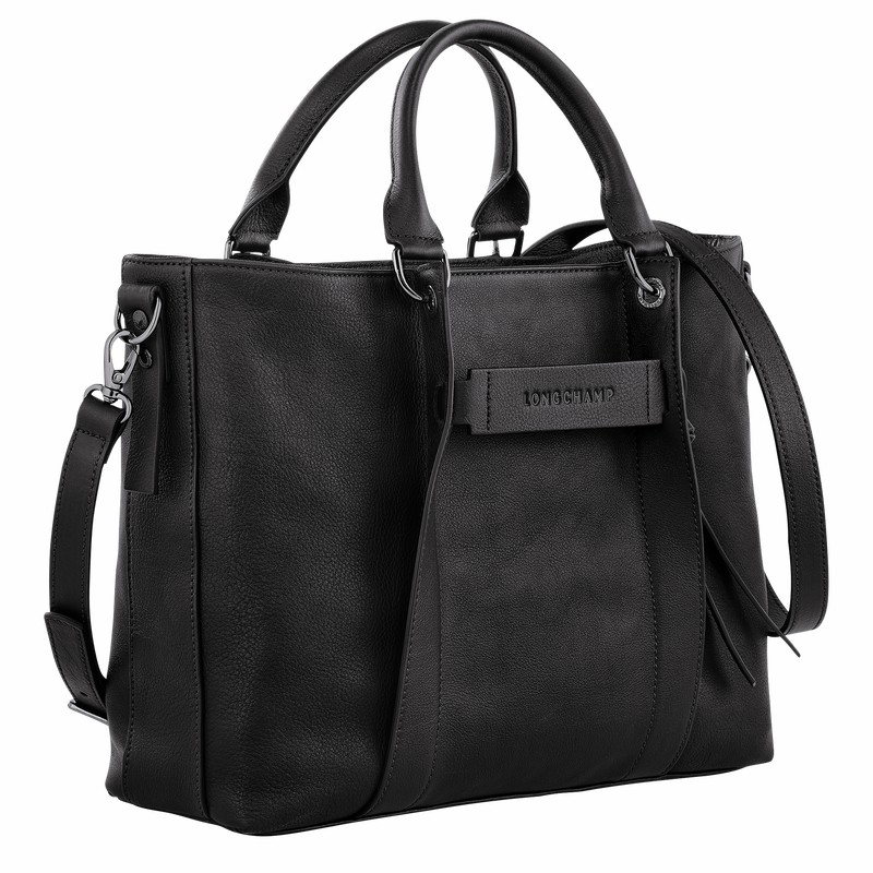 Longchamp 3D L Håndveske Dame Svarte Norge | 10198HCV001