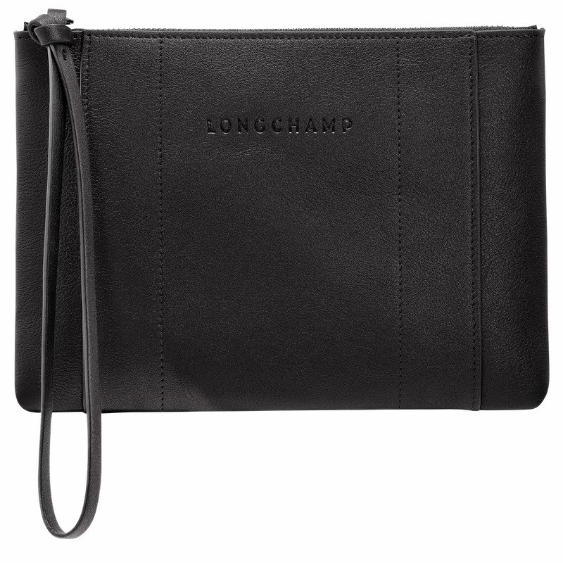 Longchamp 3D Pouches Dame Svarte Norge | 30032HCV001