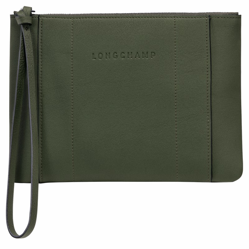 Longchamp 3D Pouches Herre Khaki Norge | 30032HCV292-