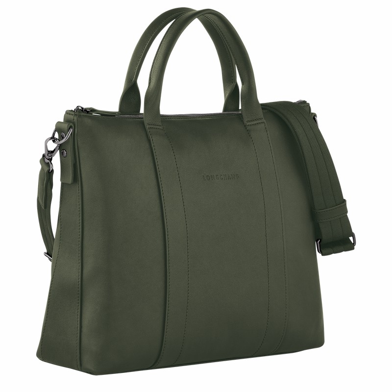 Longchamp 3D Stresskoffert Dame Khaki Norge | 10237HCV292