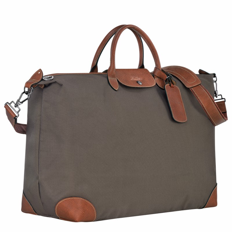 Longchamp Boxford M Reiseveske Dame Brune Norge | L1625080042