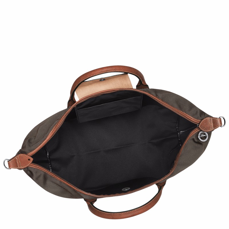 Longchamp Boxford M Reiseveske Dame Brune Norge | L1625080042