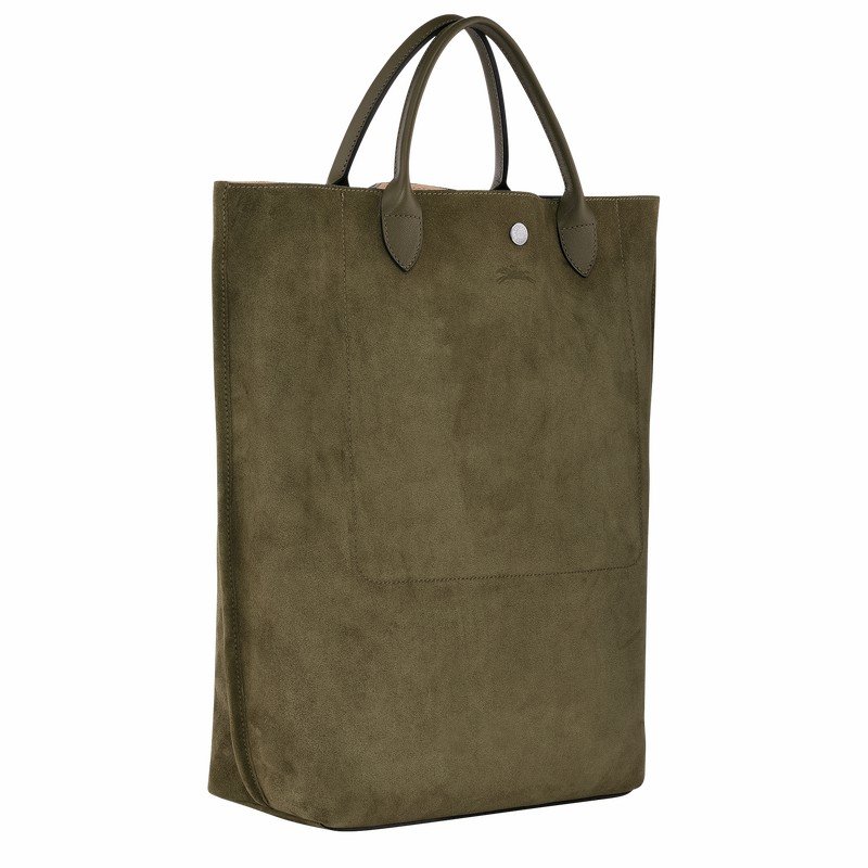 Longchamp Cabas Longchamp M Tote Veske Dame Khaki Norge | 10277HFO292