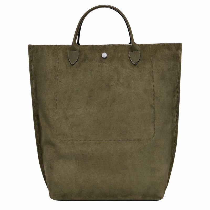 Longchamp Cabas Longchamp M Tote Veske Dame Khaki Norge | 10277HFO292