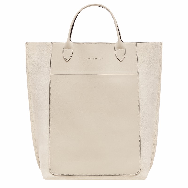 Longchamp Cabas Longchamp M Tote Veske Dame Beige Norge | 10277HFO237