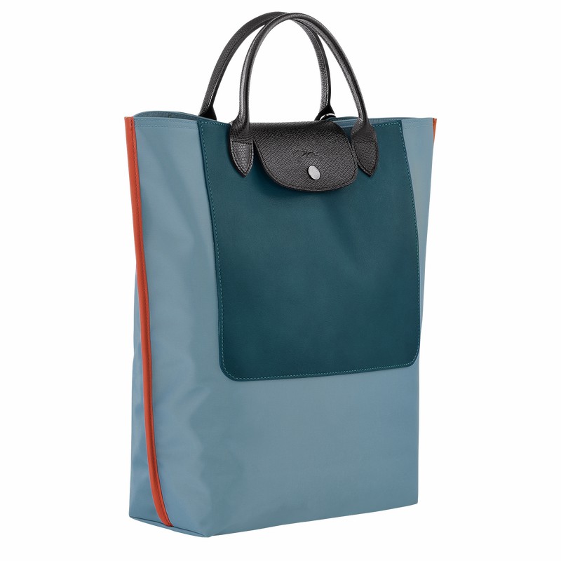 Longchamp Cabas Longchamp M Tote Veske Dame Blå Norge | 10264093427