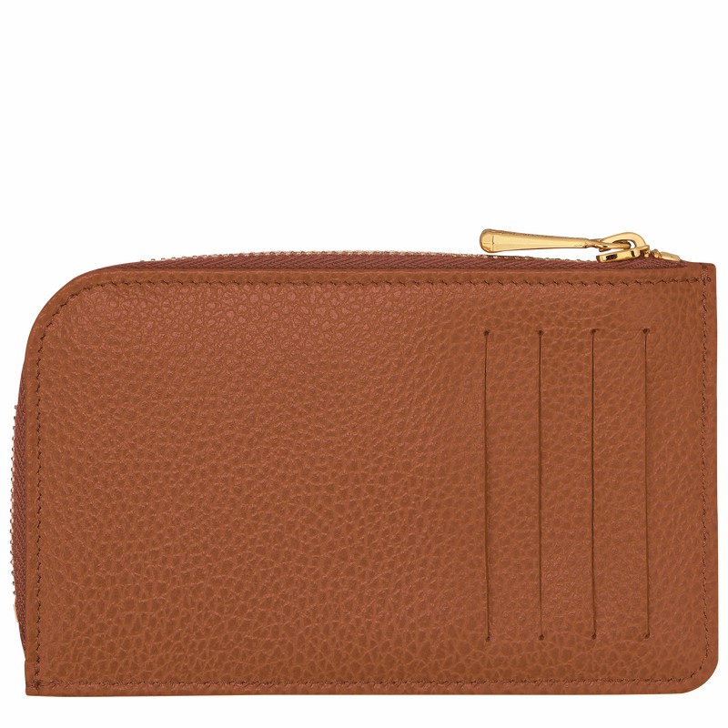 Longchamp Le FOULONNÉ Kortholder Dame Caramel Norge | 30036021121