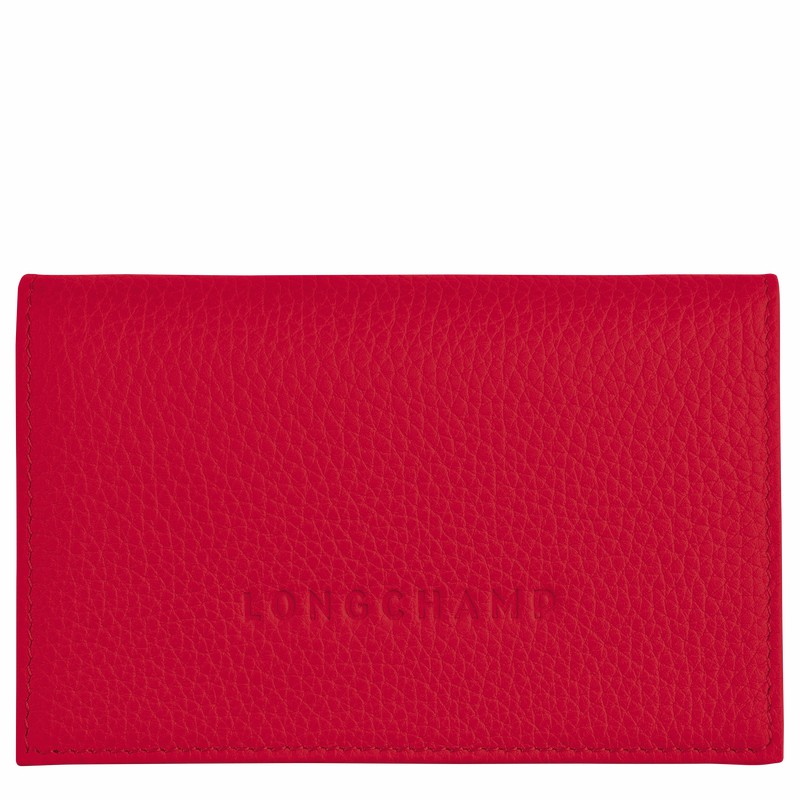 Longchamp Le FOULONNÉ Kortholder Dame Rød Norge | L3243021C39