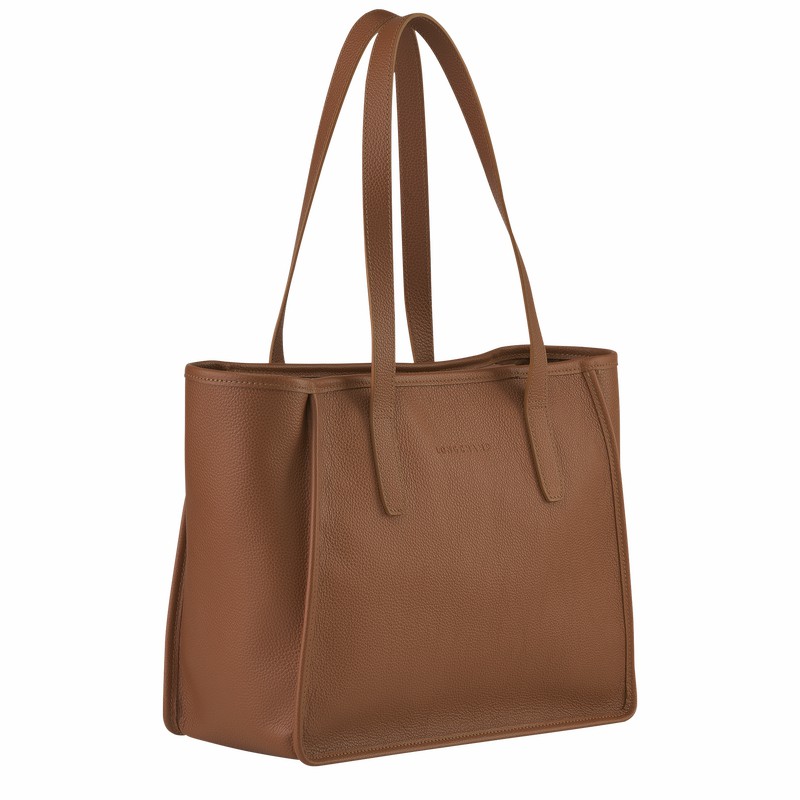 Longchamp Le FOULONNÉ L Tote Veske Dame Caramel Norge | 10190021121