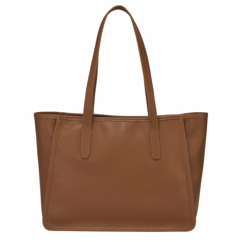 Longchamp Le FOULONNÉ L Tote Veske Dame Caramel Norge | 10190021121