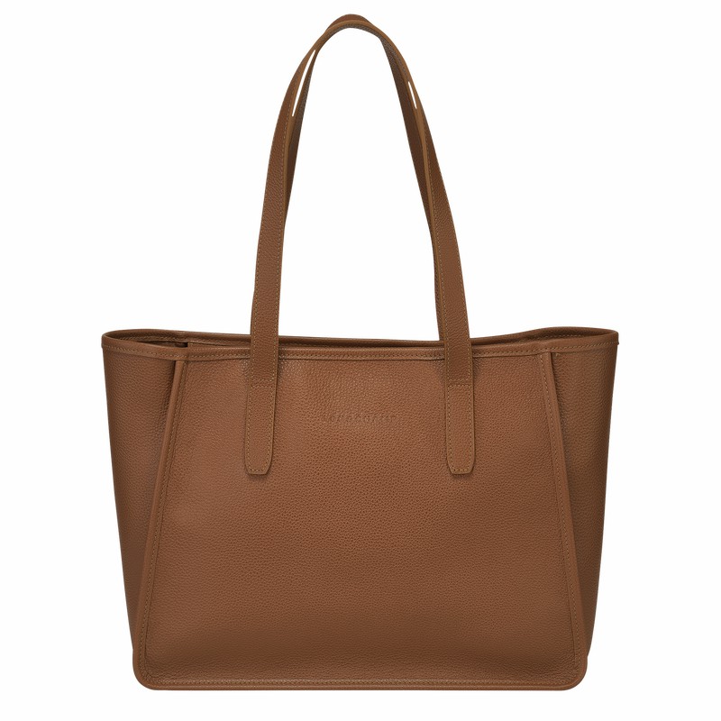 Longchamp Le FOULONNÉ L Tote Veske Dame Caramel Norge | 10190021121