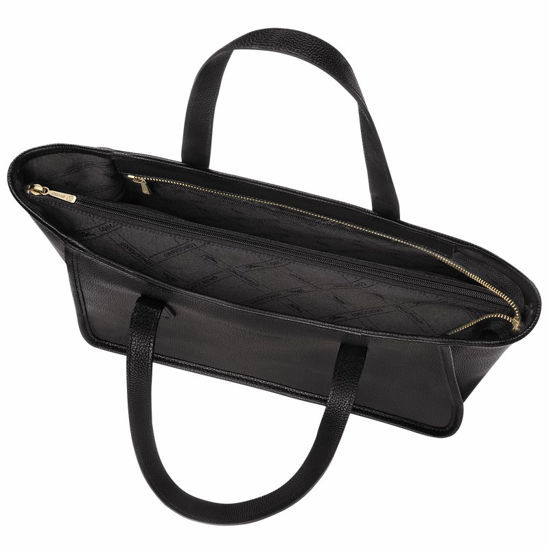 Longchamp Le FOULONNÉ L Tote Veske Dame Svarte Norge | 10190021001