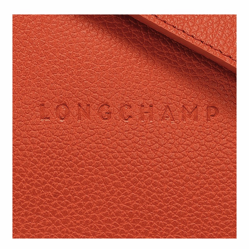 Longchamp Le FOULONNÉ M Crossbody Veske Dame Oransje Norge | 10140021685