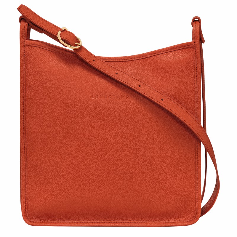 Longchamp Le FOULONNÉ M Crossbody Veske Dame Oransje Norge | 10140021685