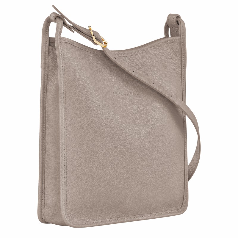 Longchamp Le FOULONNÉ M Crossbody Veske Dame Grå Norge | 10140021P55