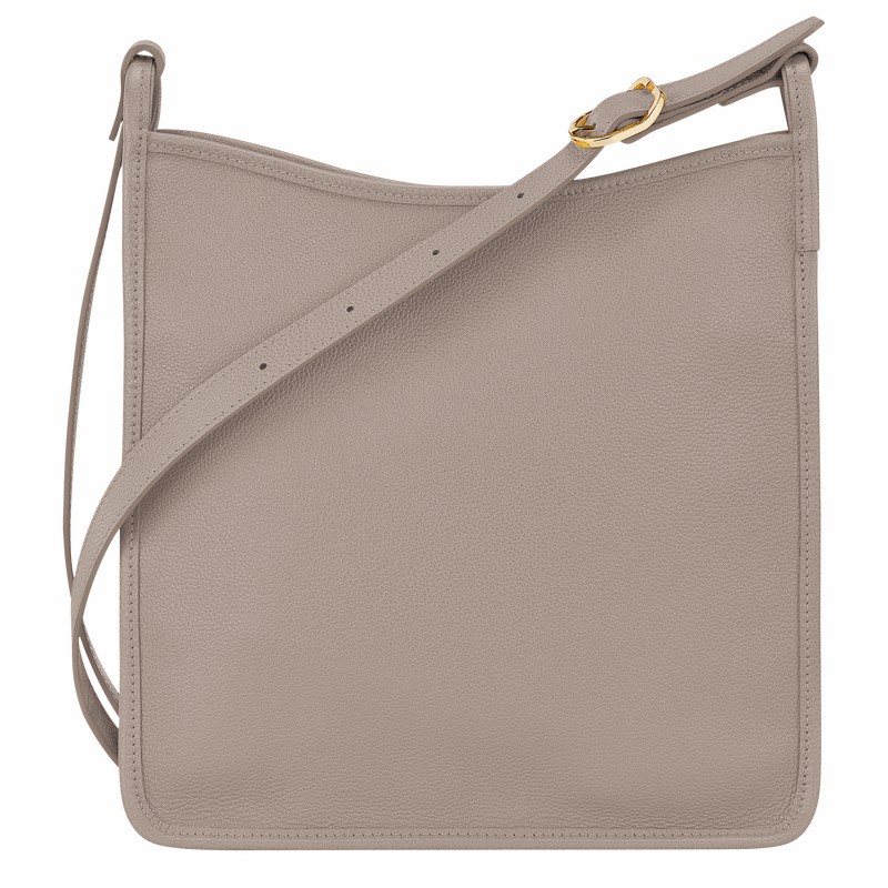 Longchamp Le FOULONNÉ M Crossbody Veske Dame Grå Norge | 10140021P55