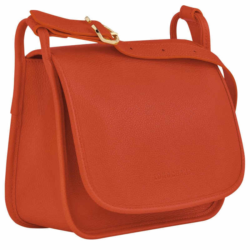 Longchamp Le FOULONNÉ M Crossbody Veske Dame Oransje Norge | 10135021685