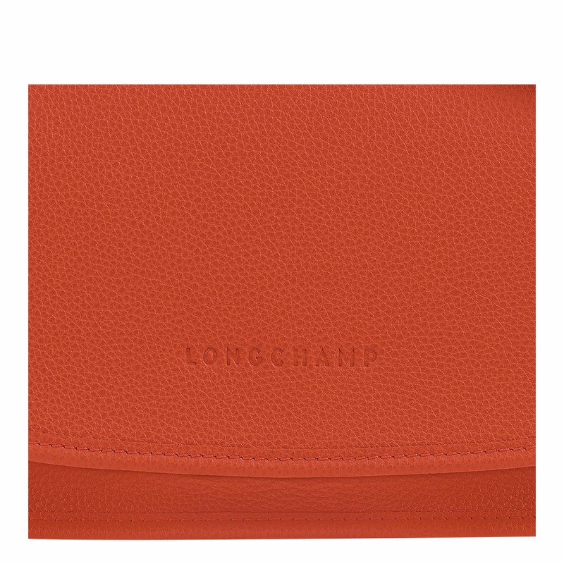 Longchamp Le FOULONNÉ M Crossbody Veske Dame Oransje Norge | 10135021685