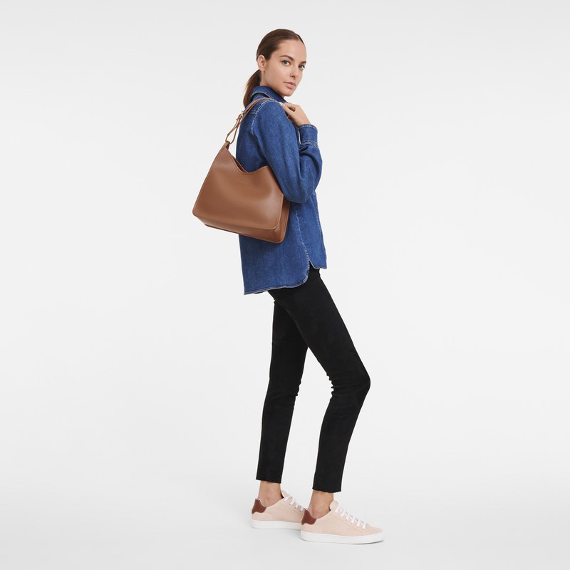 Longchamp Le FOULONNÉ M Hobo Veske Dame Caramel Norge | 10155021121