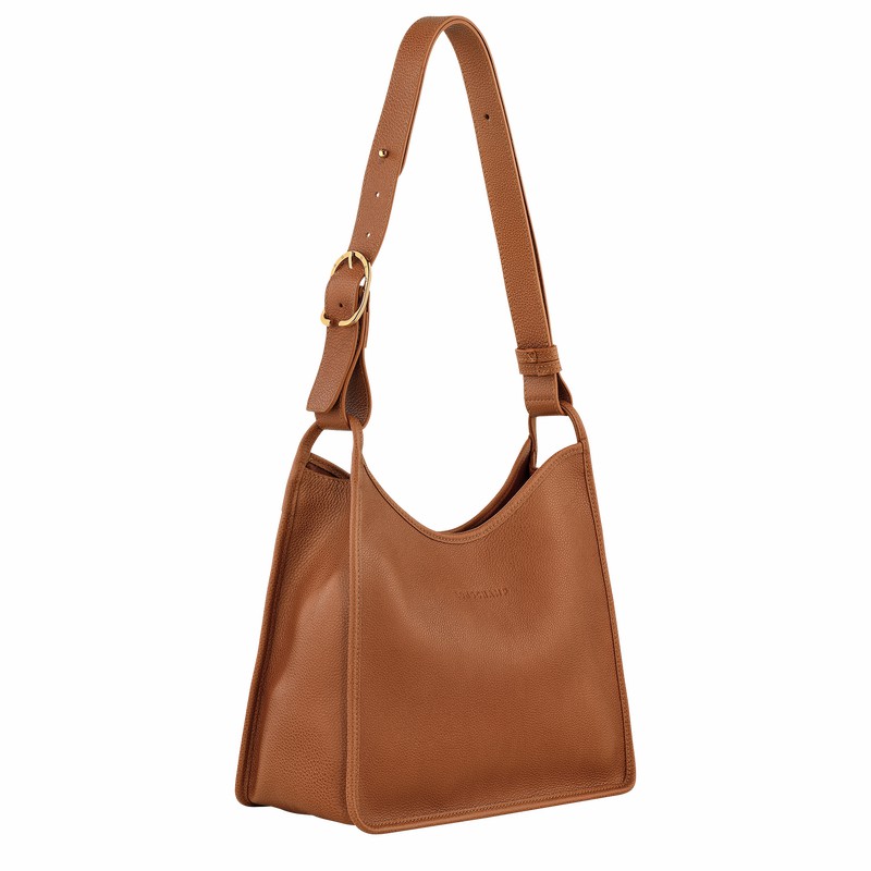 Longchamp Le FOULONNÉ M Hobo Veske Dame Caramel Norge | 10155021121