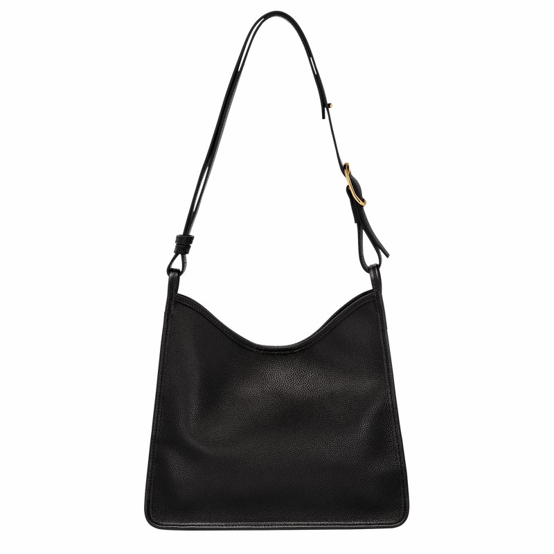 Longchamp Le FOULONNÉ M Hobo Veske Dame Svarte Norge | 10155021001